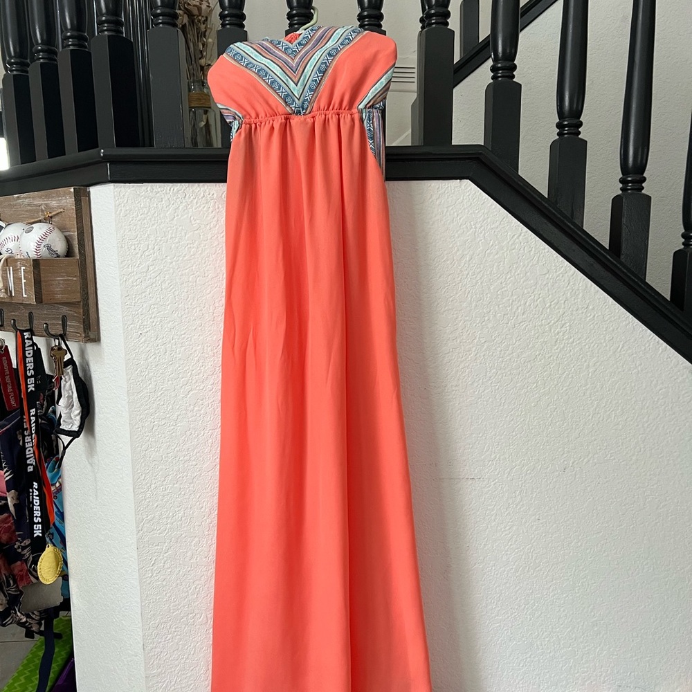 Strapless dress for a summer evening or garden wedding.